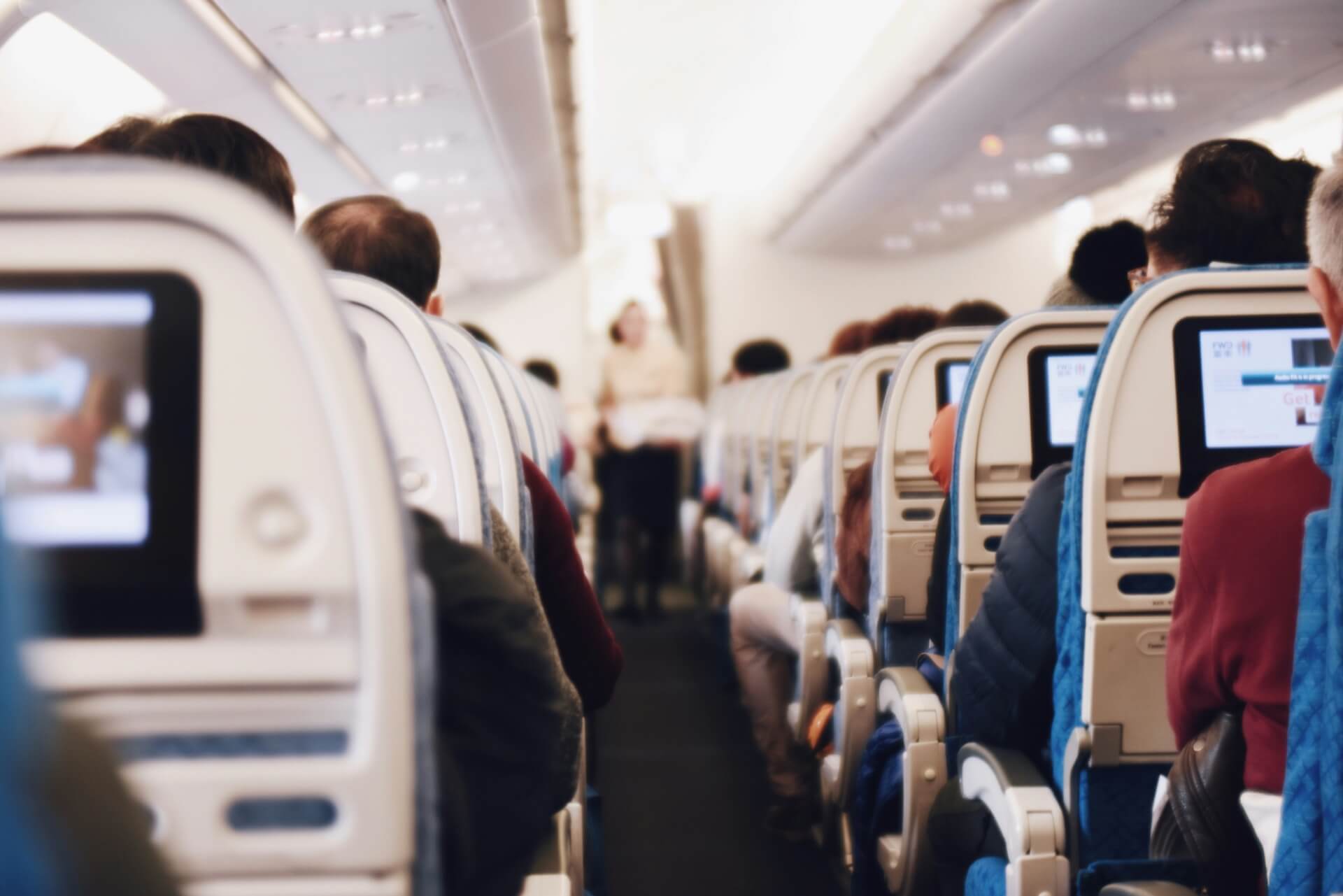 Inside of an airplane